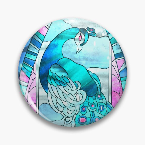Item preview, Izzy Dusk peacock stain glass window designed and sold by IzzyDusk.