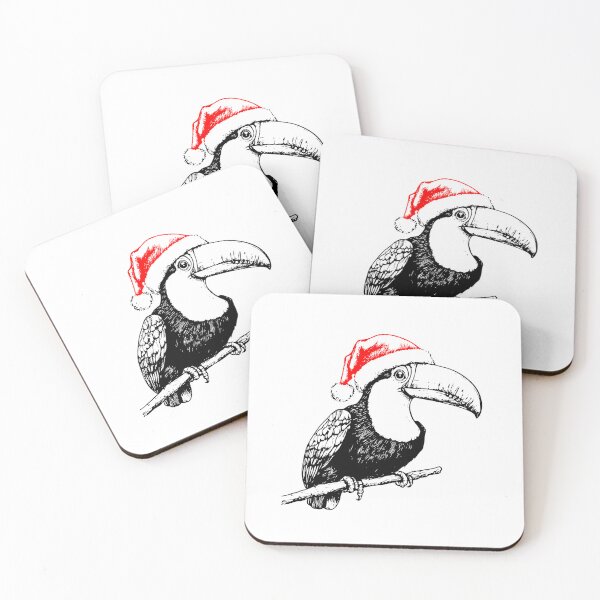 Item preview, Toucan in Christmas Hat designed and sold by JollyCritters.