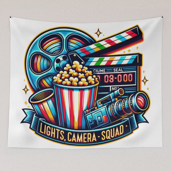 Item preview, SQUAD : Lights Camera , T-Shirt Design designed and sold by Eksama Design.