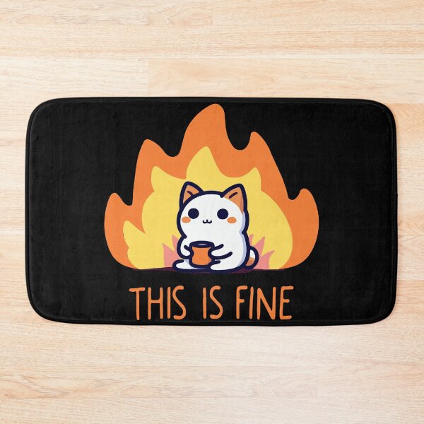 Item preview, Chaos and Coffee -This Is Fine Cat Meme  designed and sold by LoFi-OG.