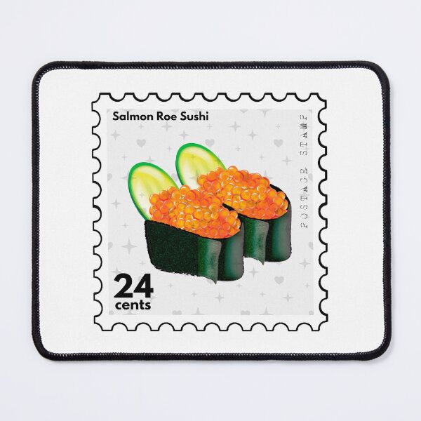 Item preview, Salmon Roe Sushi Postage Stamp designed and sold by RabbitK.