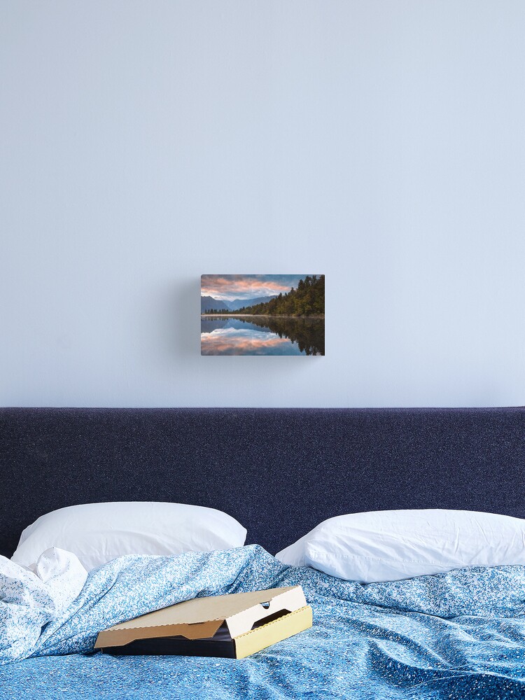 Thumbnail 2 of 3, Canvas Print, Lake Matheson Dawn, South Island, New Zealand designed and sold by Chockstone.