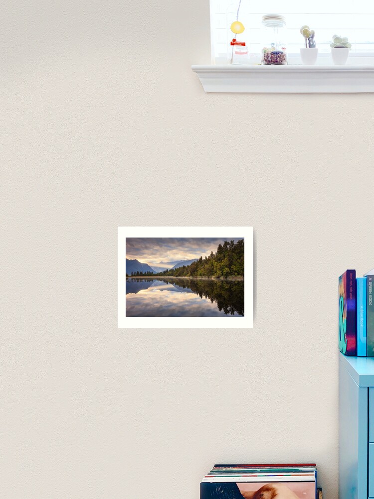 Thumbnail 2 of 3, Art Print, Lake Matheson Dawn, South Island, New Zealand designed and sold by Chockstone.