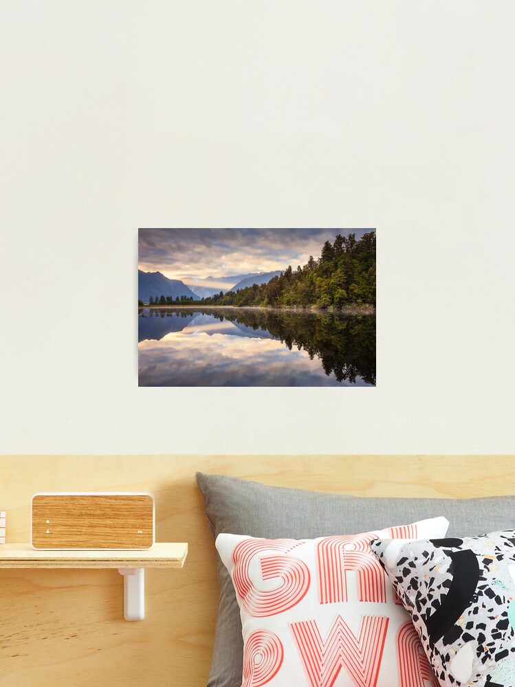 Thumbnail 2 of 3, Photographic Print, Lake Matheson Dawn, South Island, New Zealand designed and sold by Chockstone.