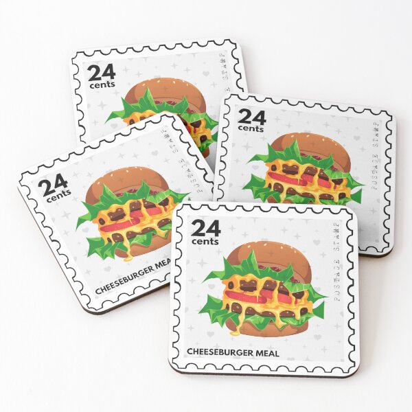 Item preview, Cheeseburger Meal Postage Stamp designed and sold by RabbitK.