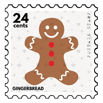 Artwork thumbnail, Gingerbread Postage Stamp by RabbitK