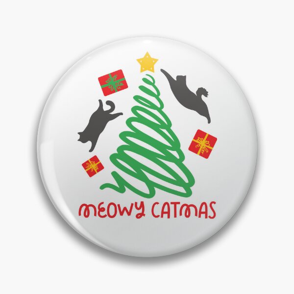 Item preview, Meowy Catmas - Diseño navideño divertido de gato designed and sold by Ambrodust.