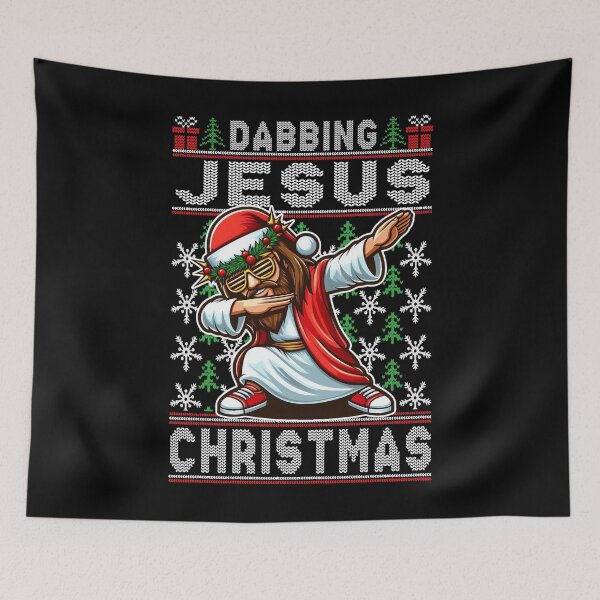 Item preview, Dabbing Jesus Christmas Ugly Pattern designed and sold by ipan.