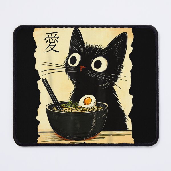 Item preview, Funny Cat Ramen Graphic Tee Japanese Kawaii Anime Cat designed and sold by Uzzal Barua.