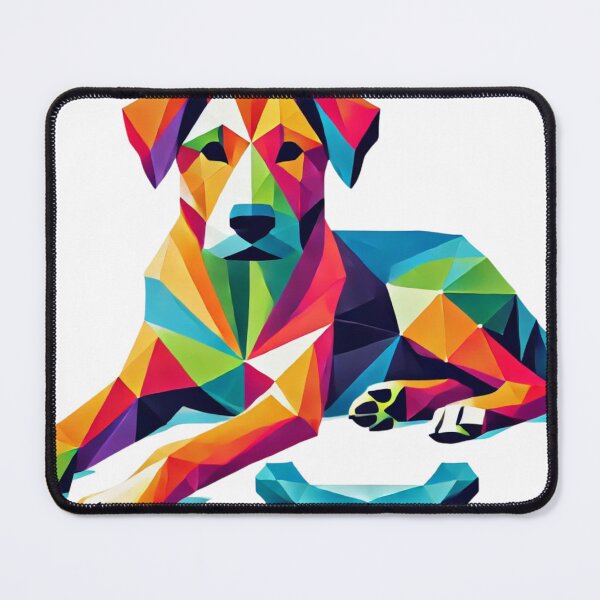Item preview, Vibrant Geometric Dog with a Bone designed and sold by becauseturkey.