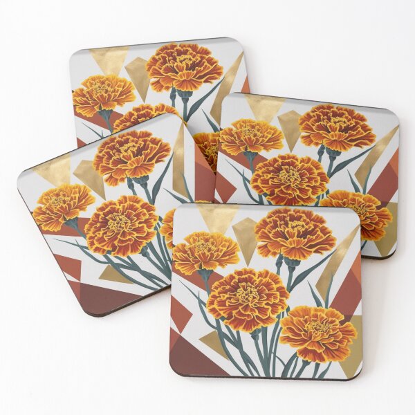 Item preview, Metallic Marigolds: A Symmetry of Nature and Geometry designed and sold by MyriadVoices.