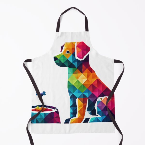 Item preview, Geometric Dog with Food Bowl designed and sold by becauseturkey.