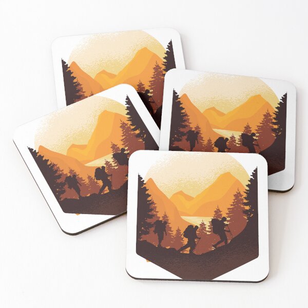 Item preview, Hikers Climbing with Forest Backdrop designed and sold by TurtleDojo.