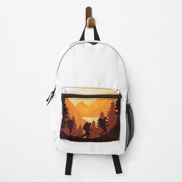 Item preview, Hikers Climbing with Forest Backdrop designed and sold by TurtleDojo.