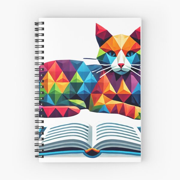 Item preview, Geometric Cat with an Open Book designed and sold by becauseturkey.