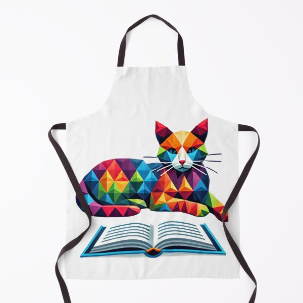 Item preview, Geometric Cat with an Open Book designed and sold by becauseturkey.