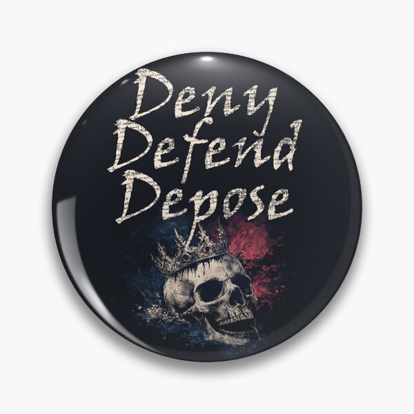 Item preview, Deny Defend Depose skull with crown designed and sold by MojoMakesit.