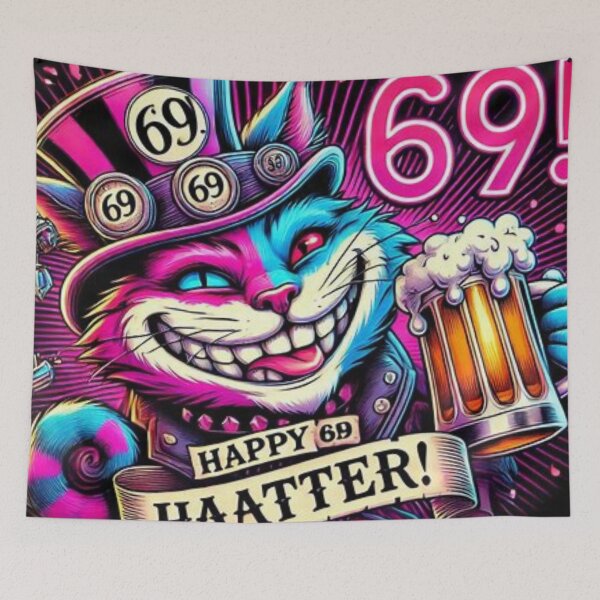 Item preview, Happy Psychedelic Cheshire Cat designed and sold by Shs-Kenya.
