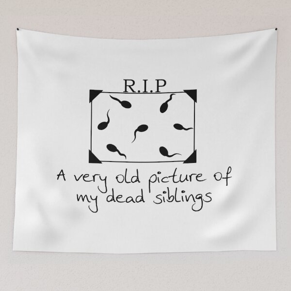 Item preview, Funny RIP Siblings Sperm Joke - Dark Humor Retro Design designed and sold by LoFi-OG.