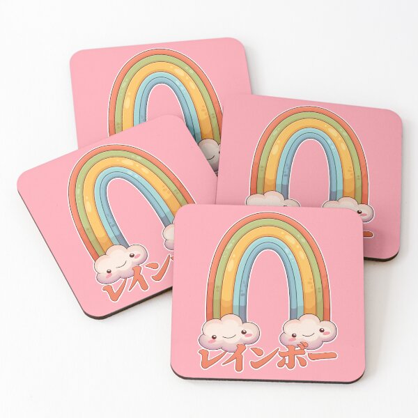 Item preview, Kawaii Rainbow Aesthetic - Cute Japanese Text with Happy Clouds T-Shirt designed and sold by TheSillySartor.