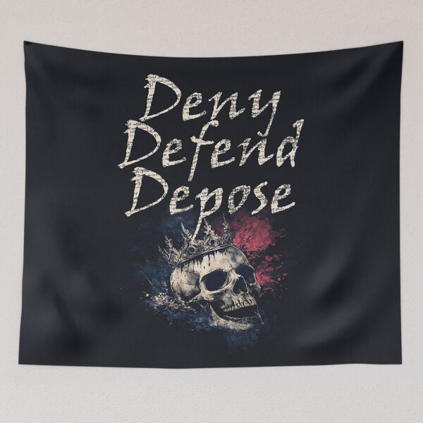 Item preview, Deny Defend Depose skull with crown designed and sold by MojoMakesit.