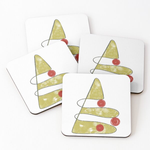 Item preview, Christmas sticker. New Year's textured tree with balls. designed and sold by TaniaArtDesign.