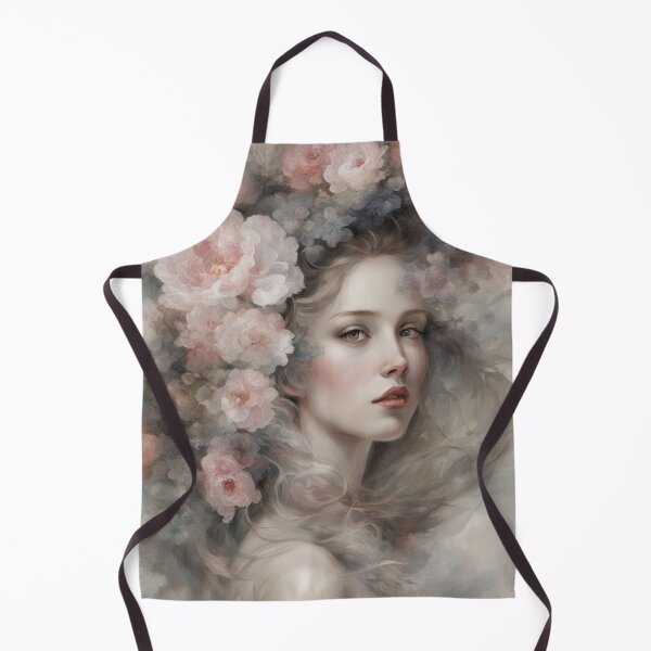 Item preview, girl, blooming garden, apple tree, Japan designed and sold by DonnaBlankaArt.