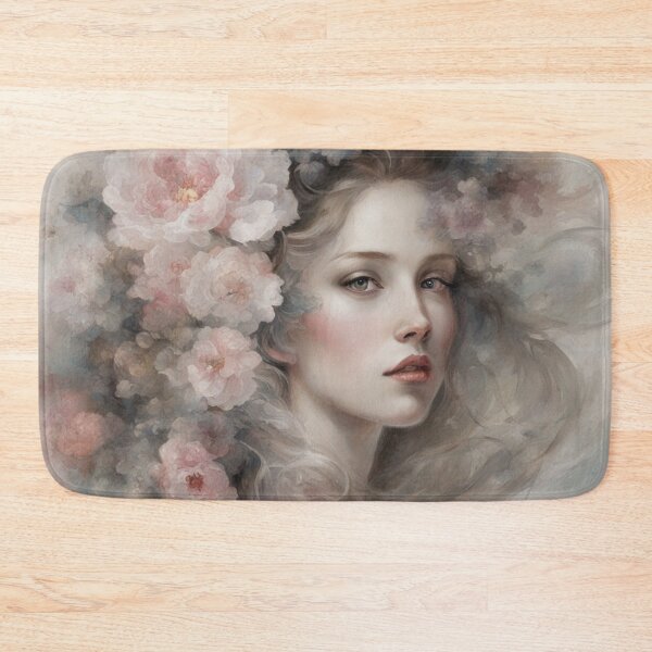 Item preview, girl, blooming garden, apple tree, Japan designed and sold by DonnaBlankaArt.