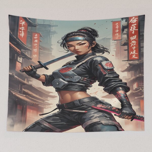 Item preview, japanese female cyborg ninja designed and sold by Chibloom.