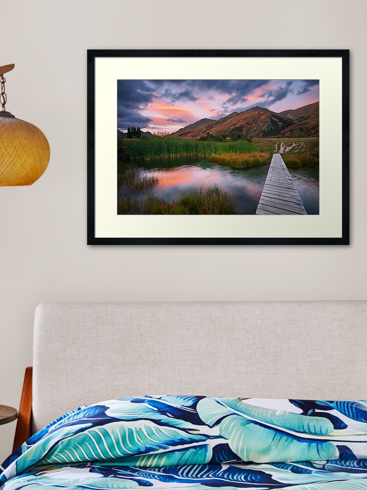 Thumbnail 2 of 7, Framed Art Print, Last of the Light, Queenstown, South Island, New Zealand designed and sold by Chockstone.