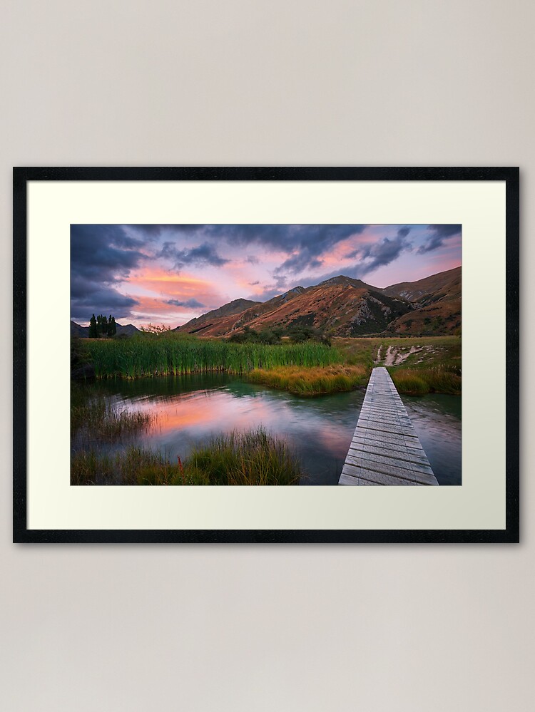 Thumbnail 1 of 7, Framed Art Print, Last of the Light, Queenstown, South Island, New Zealand designed and sold by Chockstone.