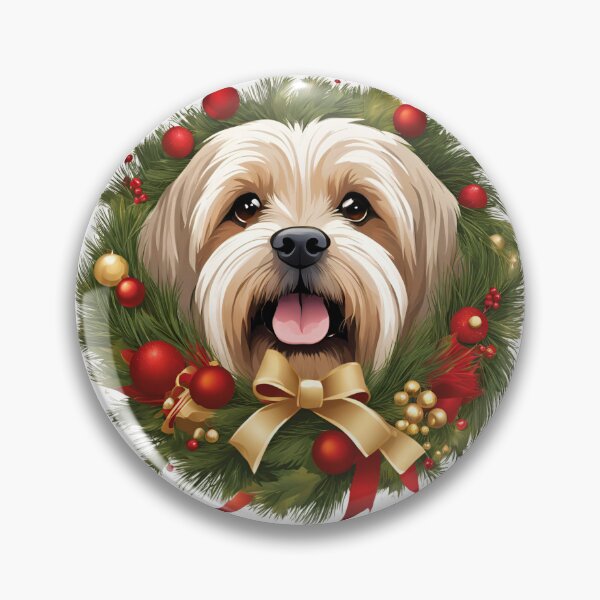 Item preview, Lhasa Apso Christmas Charm – Festive Holiday Design for Dog Lovers designed and sold by GoodyPaws.