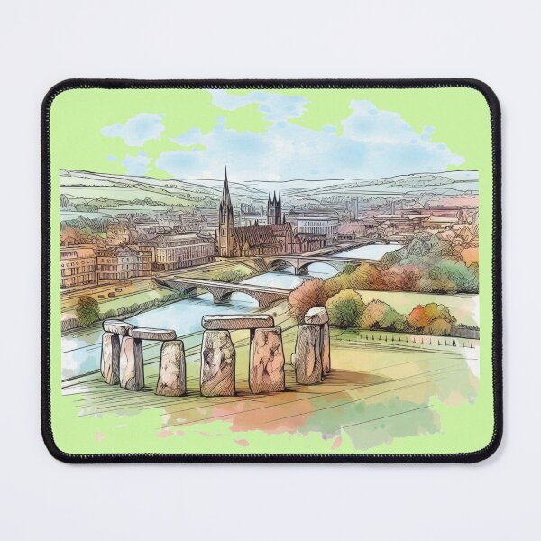 Item preview, Sketch of UK Cities - Landmarks, Historic Structures, and Scenic Stonehenge (Wiltshire)Views, designed and sold by PaintMeWorld.