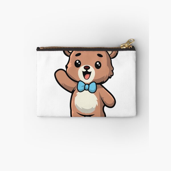 Item preview, Friendly Teddy Bear with Blue Bow Tie Waving - Perfect for T-Shirts, Stickers, and More designed and sold by CreativeTomb.