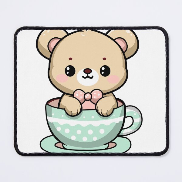 Item preview, Charming Bear in Teacup - Perfect for T-Shirts, Stickers, and More designed and sold by CreativeTomb.