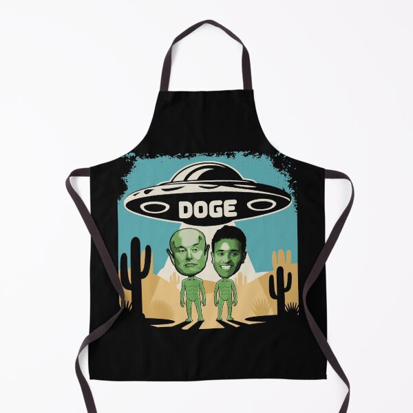 Item preview, Elon and Vivek Martians DOGE UFO Spaceship designed and sold by PerkyParakeet.