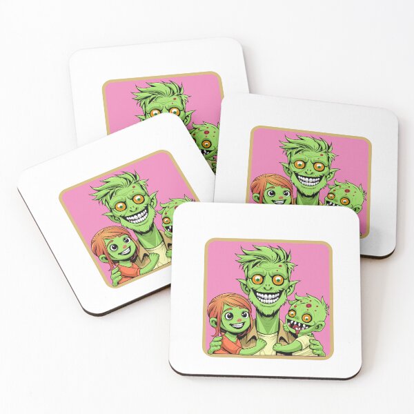 Item preview, Fantasy Horror Family Trio of Green-Skinned Characters - Perfect for T-Shirts, Stickers, and More" designed and sold by CreativeTomb.
