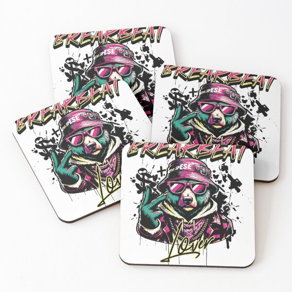 Item preview, BREAKBEAT  -  Lover Hip Bear (black)  designed and sold by Discothreadz.
