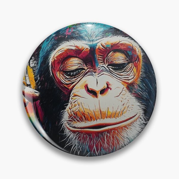 Item preview, DJ Monkey Thinker with Colorful Headphones designed and sold by GrinGalore.