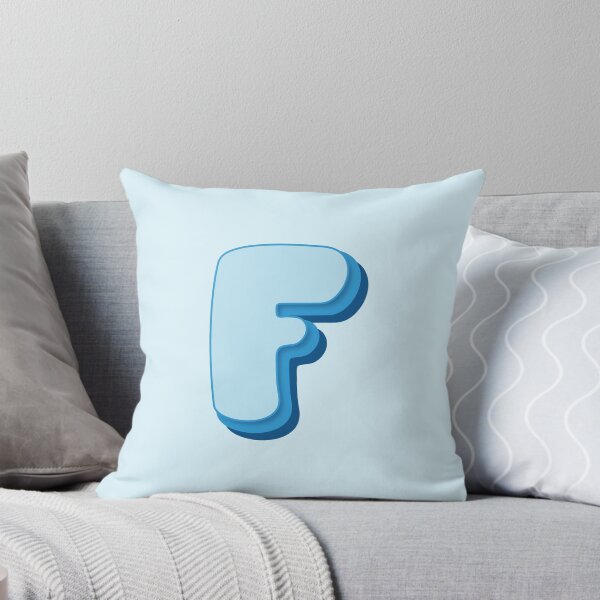 Item preview, Letter F - Initial F - Baby Name - Retro Personalized Name - Retro Colors Cute Blue Lettering - Vintage Style Typography - Retro Monogram - Pale Blue, Bright Blue, Dark Blue Colors - Letter F designed and sold by TheIconShop.