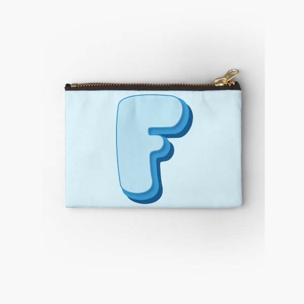 Artikelvorschau, Letter F - Initial F - Baby Name - Retro Personalized Name - Retro Colors Cute Blue Lettering - Vintage Style Typography - Retro Monogram - Pale Blue, Bright Blue, Dark Blue Colors - Letter F entworfen und verkauft von TheIconShop.
