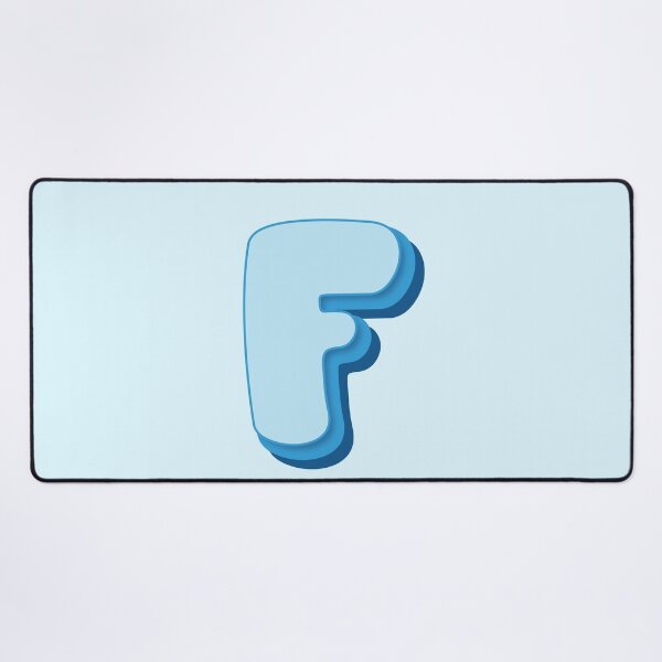 Item preview, Letter F -  Initial F - Baby Name - Retro Personalized Name - Retro Colors Cute Blue Lettering - Vintage Style Typography - Retro Monogram - Pale Blue, Bright Blue, Dark Blue Colors - Letter F designed and sold by TheIconShop.