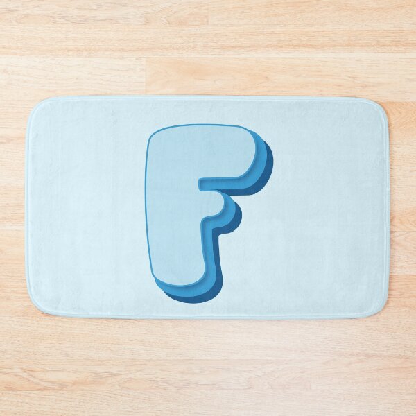 Item preview, Letter F -  Initial F - Baby Name - Retro Personalized Name - Retro Colors Cute Blue Lettering - Vintage Style Typography - Retro Monogram - Pale Blue, Bright Blue, Dark Blue Colors - Letter F designed and sold by TheIconShop.