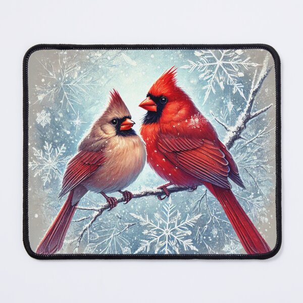 Item preview, Winter Cardinals on Frosty Branch designed and sold by LyssasMindArt.