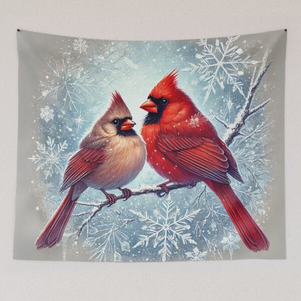 Item preview, Winter Cardinals on Frosty Branch designed and sold by LyssasMindArt.