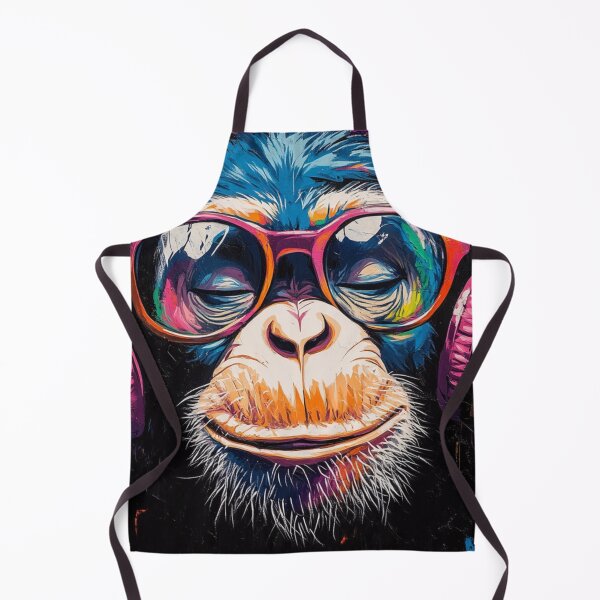 Item preview, DJ Monkey Thinker with Headphones and Pink Glasses designed and sold by GrinGalore.