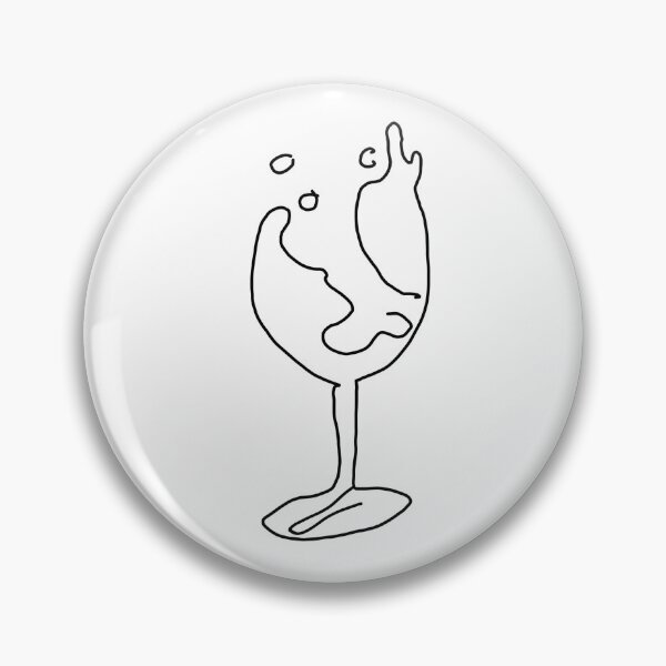 Item preview, wine glass with line drawing designed and sold by vibeno1.