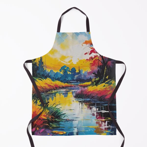 Item preview, landscape, forest, river, sunset, summer designed and sold by DonnaBlankaArt.