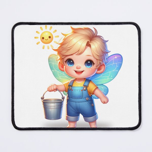 Item preview, Cute Kawaii Style Fairy in Overalls Playing in the Sunshine designed and sold by FrequencyV.