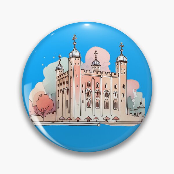 Artikelvorschau, Minimalistischer Aufkleber „The Tower of London“, entworfen und verkauft von PaintMeWorld.